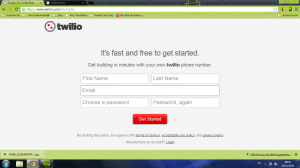 Twilio - Inscription