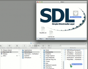 Installation du framework de la SDL2 sur Mac