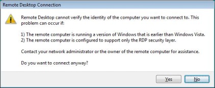 Windows Vista RDC - AuthenticationLevelOverride